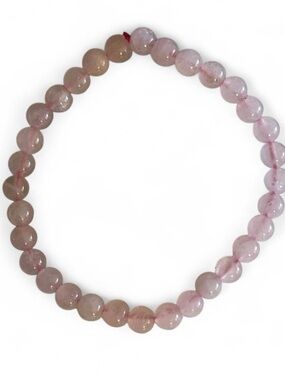 Pink Rose Quartz Beaded Bracelet